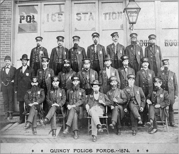 Quincy Police Force in 1974 Quincy Police Force in 1974 in front of police station