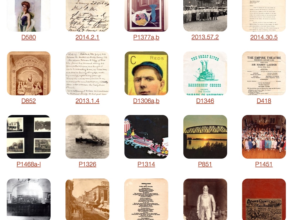 An assortment of programs, letters, advertisements, and photos in the HSQAC online collection